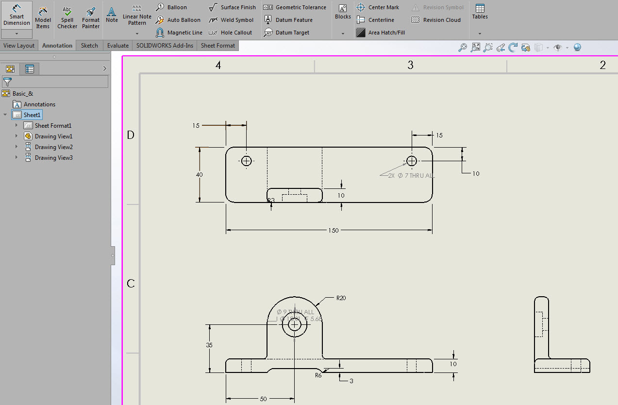 Solidworks рамка чертежа